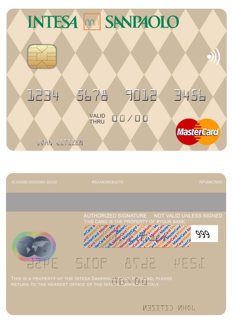Italy Intesa Sanpaolo mastercard